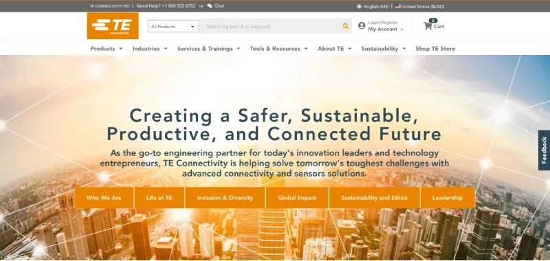 TOP 10 TERMINAL BLOCKS MANUFACTURERS OF 2025- TE CONNECTIVITY