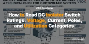 How to Read DC Isolator Switch Ratings: Voltage, Current, Poles, and Utilization Categories